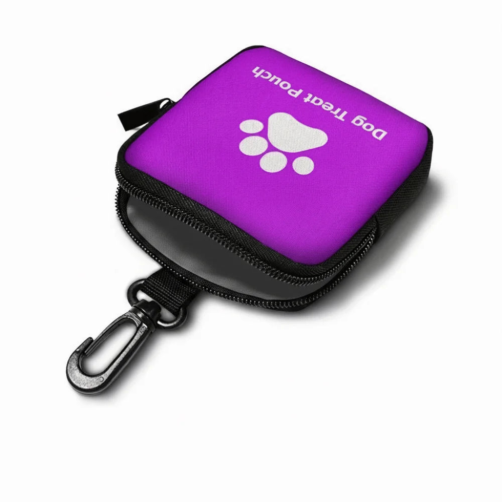 Waterproof Portable Dog Snack Bag Leak | Proof Large Capacity Pet Training Reward Pouch with Hanging Ring Zipper Closure
