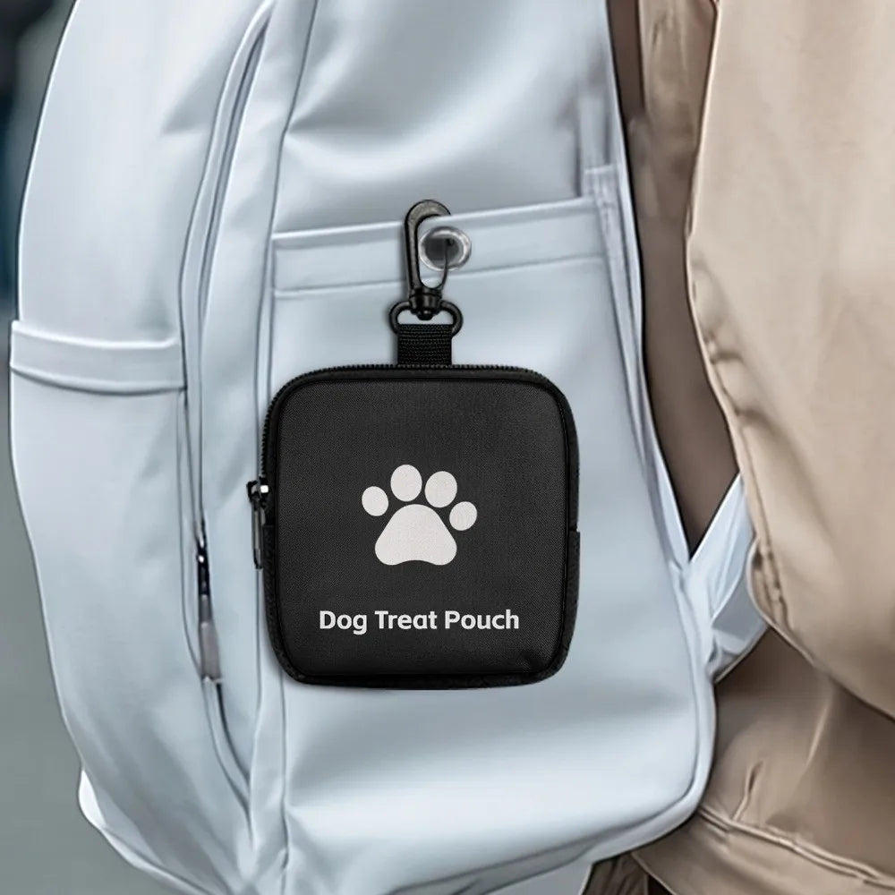 Waterproof Portable Dog Snack Bag Leak | Proof Large Capacity Pet Training Reward Pouch with Hanging Ring Zipper Closure