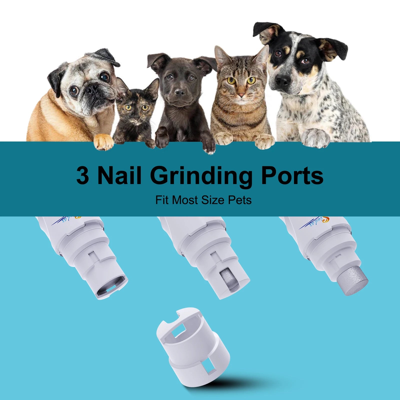 Dog Nail Grinder | Whisper-Quiet, Stress-Free Trimming for Dogs & Cats