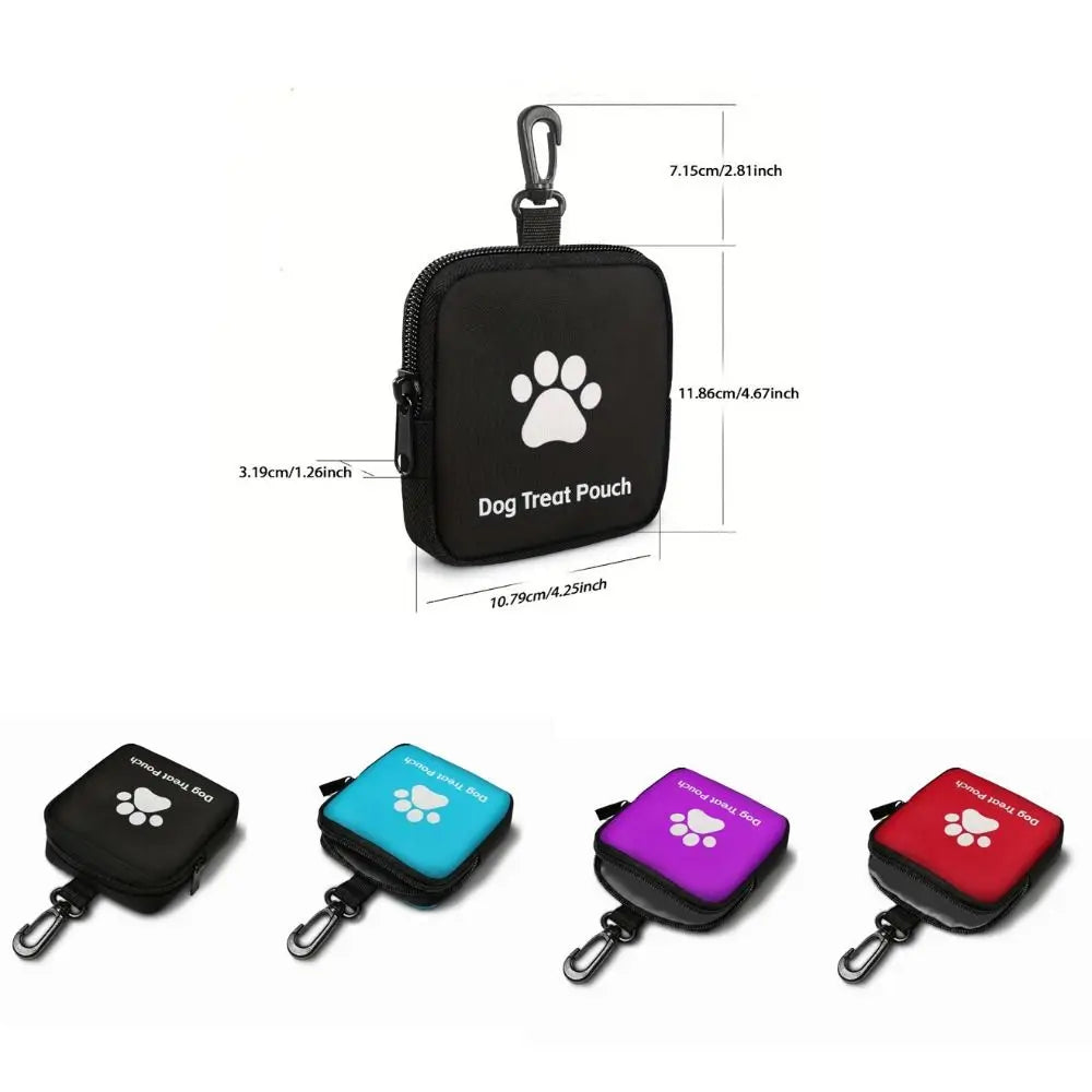 Waterproof Portable Dog Snack Bag Leak | Proof Large Capacity Pet Training Reward Pouch with Hanging Ring Zipper Closure