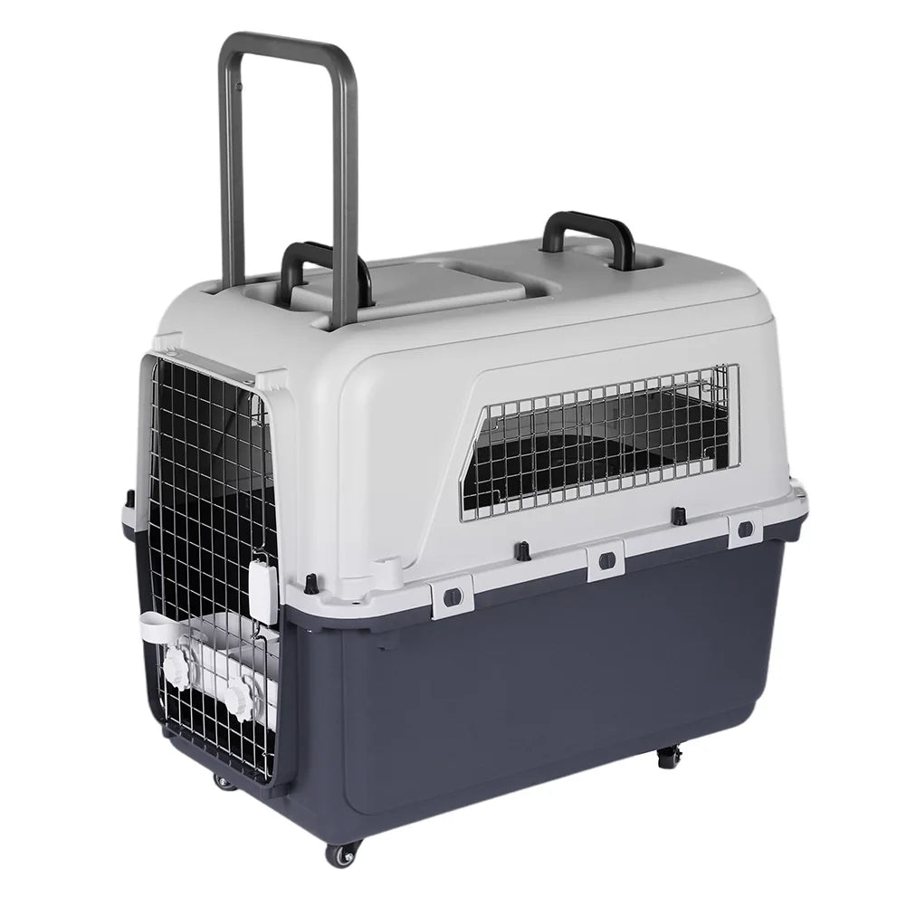 Airline-Approved Hard Shell Dog Crate | 33 Inch Travel Kennel for Dogs Up to 44 lbs