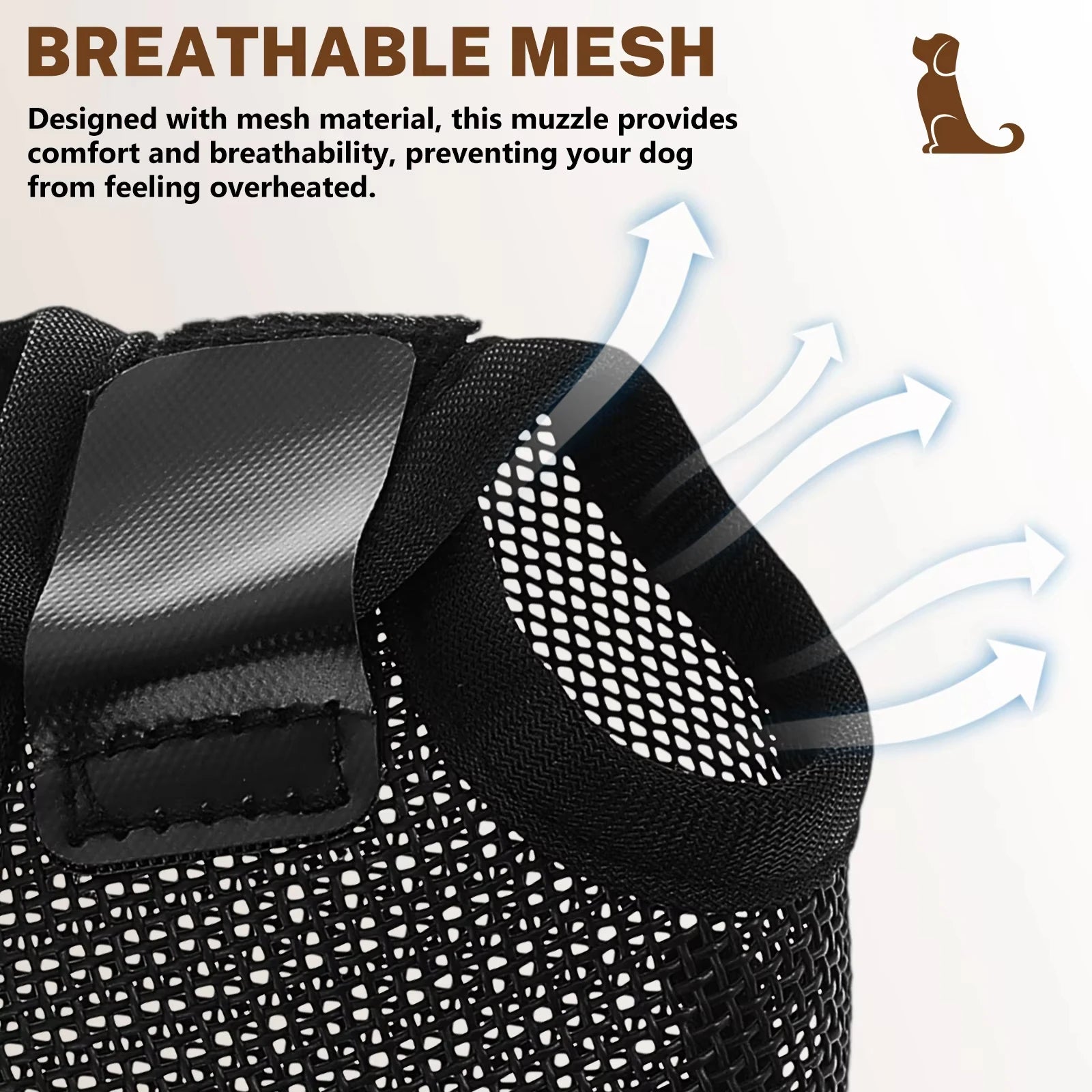 Adjustable Mesh Dog Muzzle – Breathable & Comfortable for All Breeds